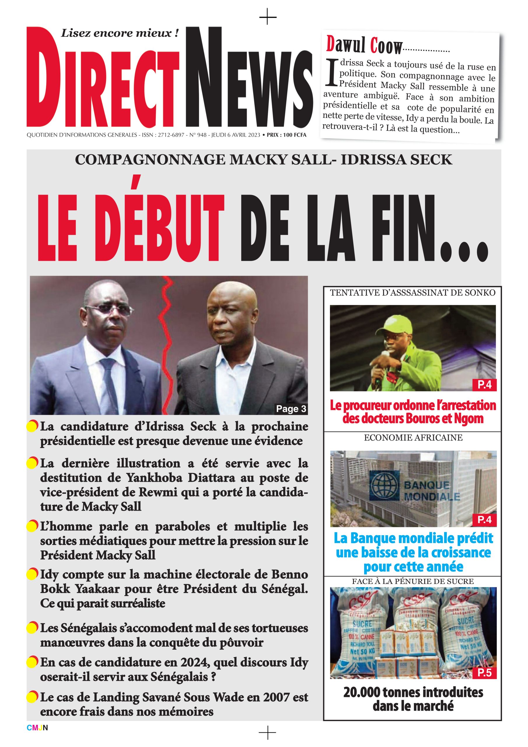 Revue de Directnews de ce jeudi 6 avril 2023…