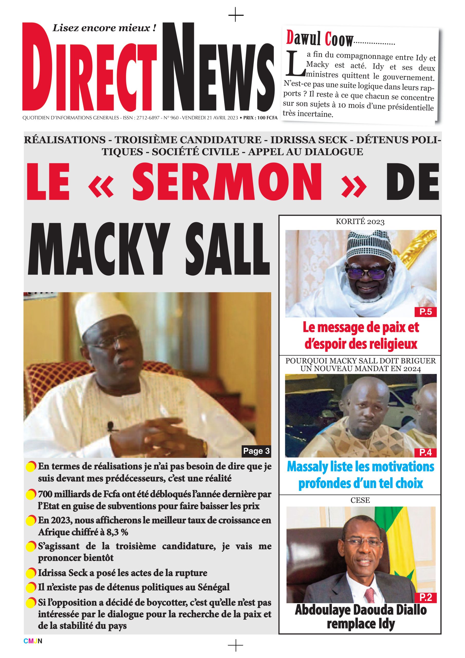 Revue de Directnews de ce lundi 24 avril 2023 avec Junior…