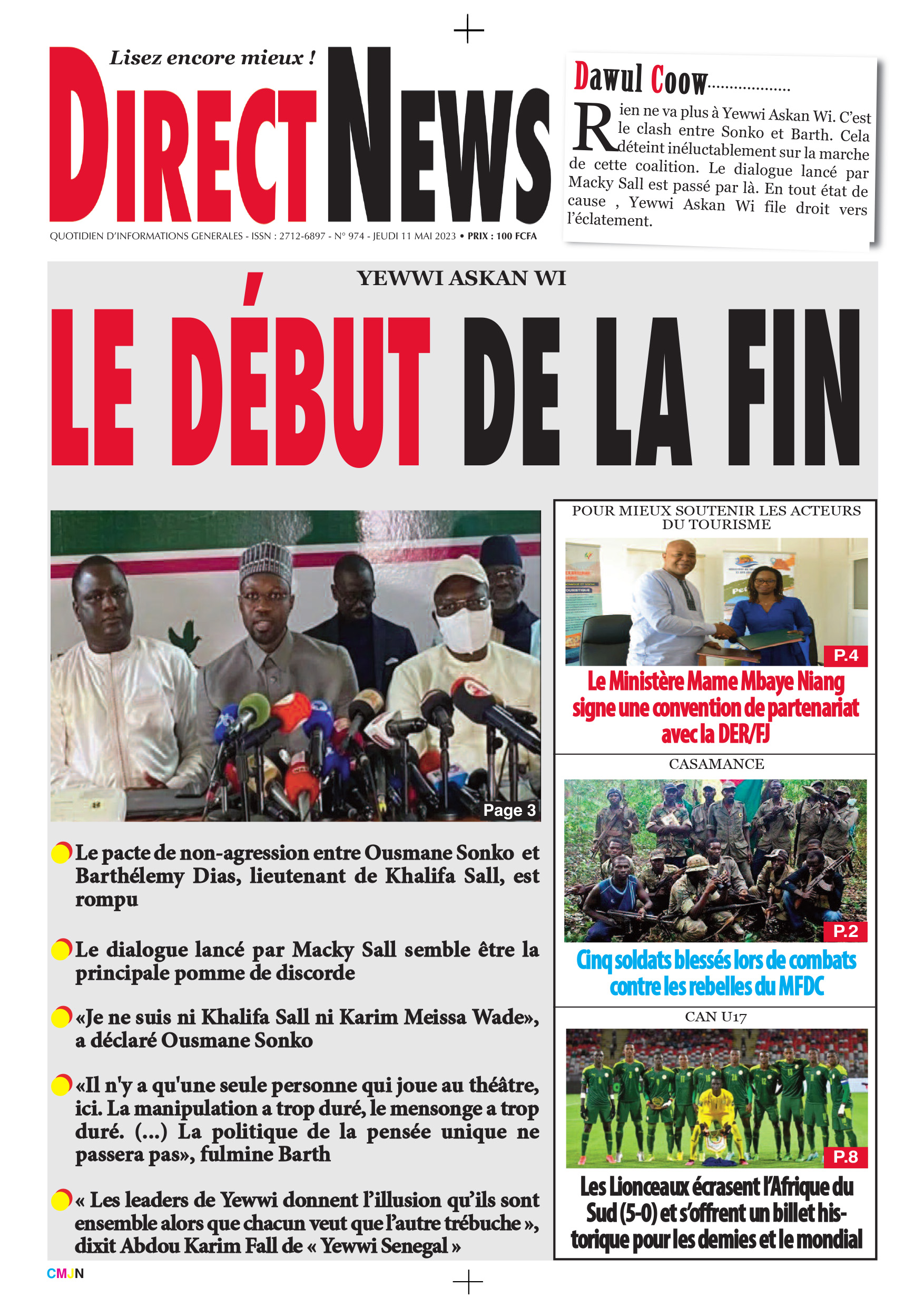 Revue du quotidien Directnews de ce jeudi 11 mai 2023 avec Junior…