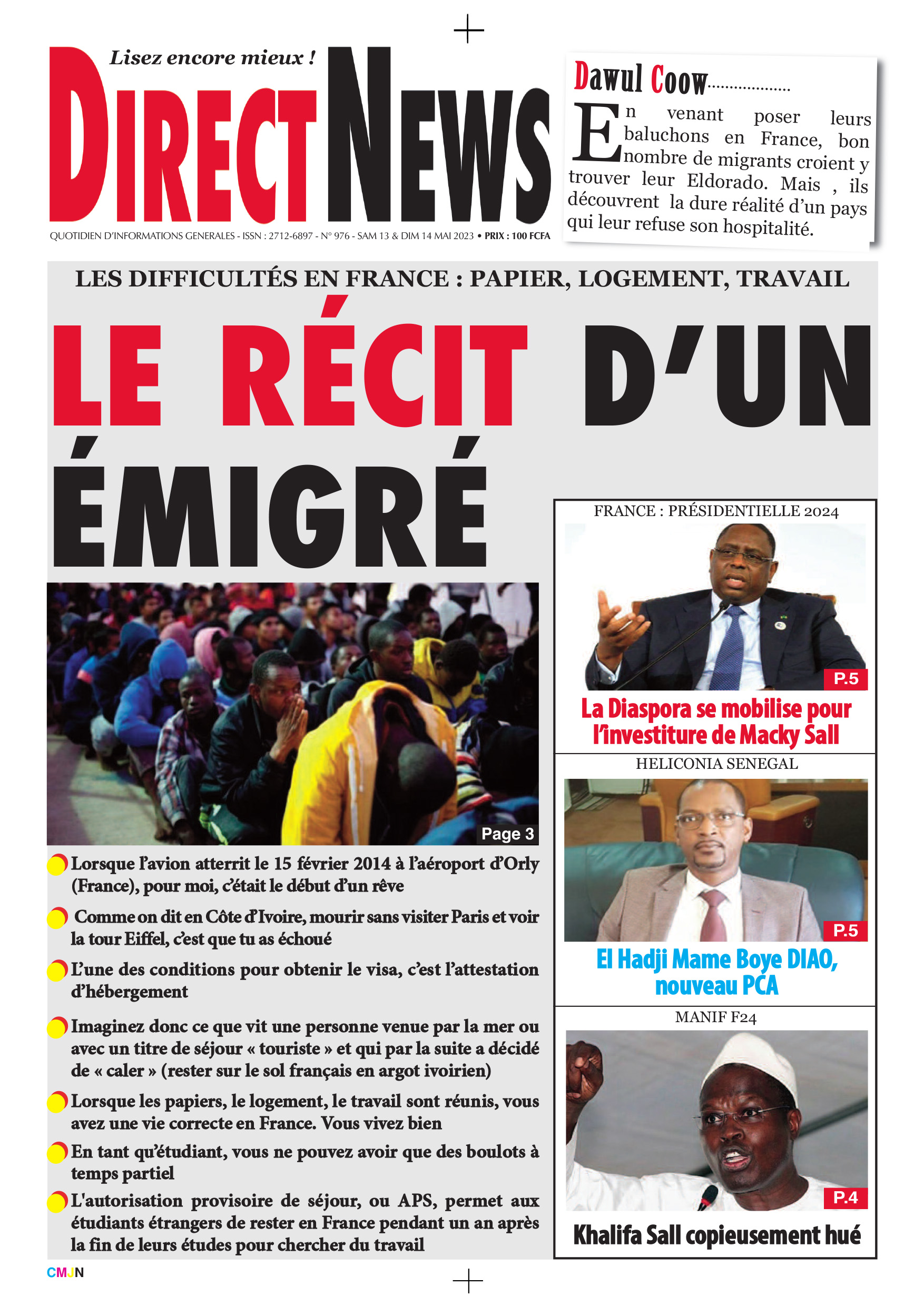 Revue de Directnews de ce samedi 13 mai 2023 avec Junior…