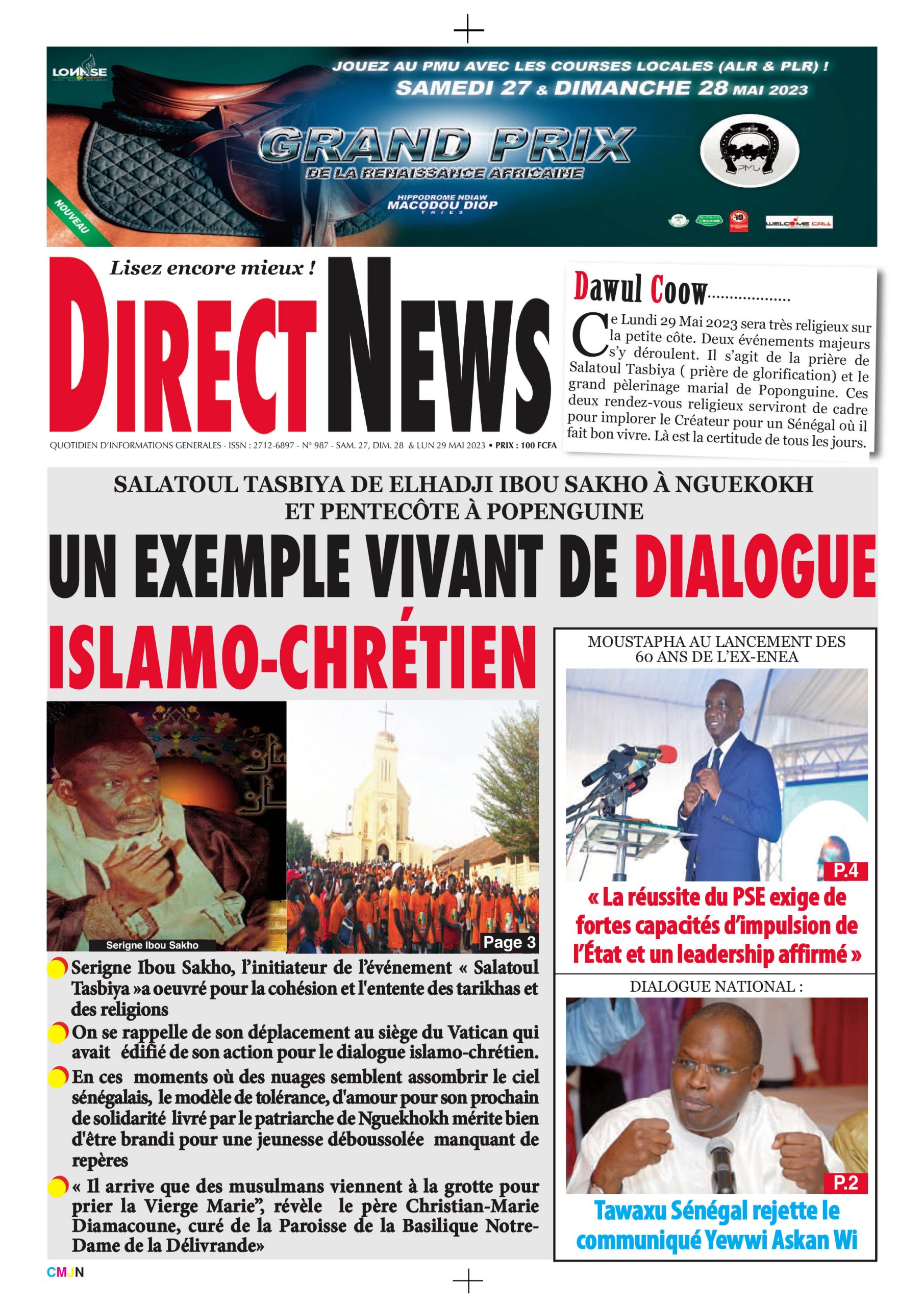 Revue de Directnews de ce samedi 27 mai 2023 avec Junior…