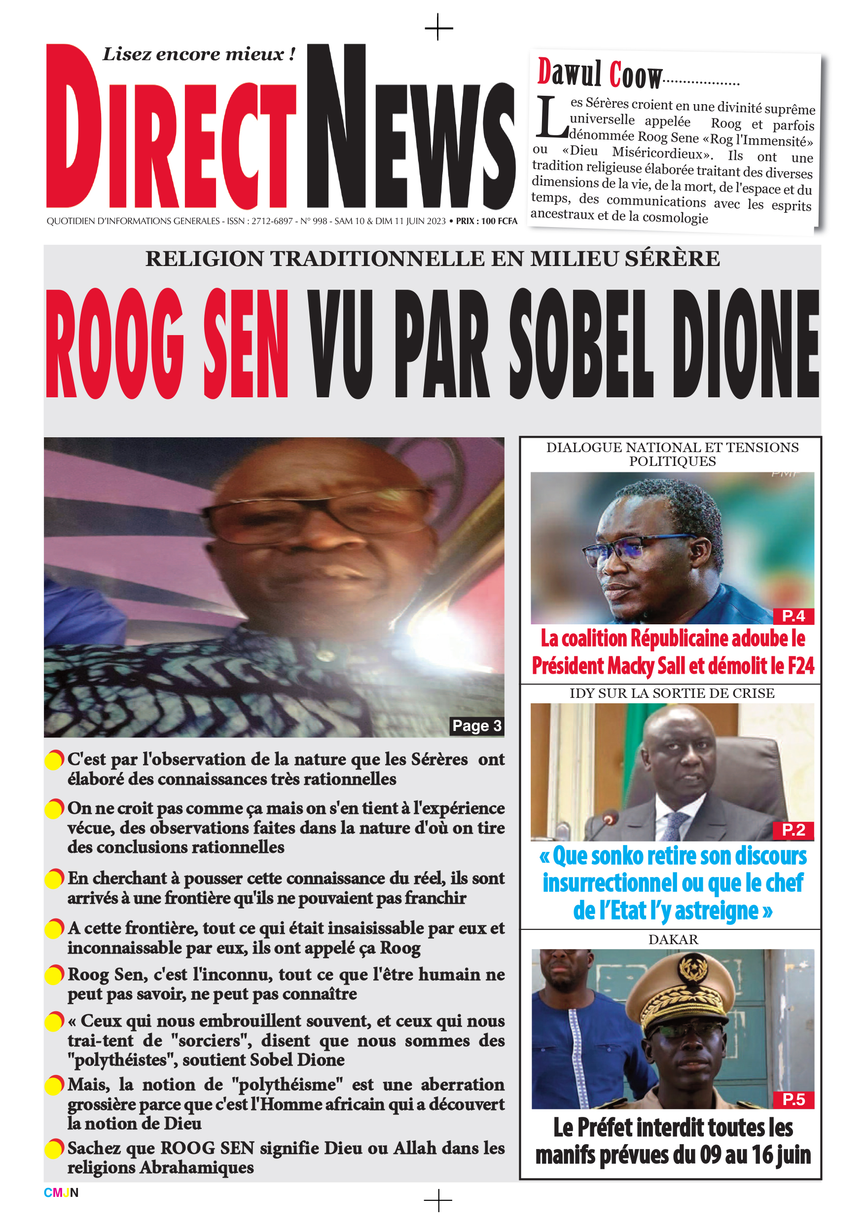 Revue de Directnews de ce samedi 10 juin 2023 avec Junior…