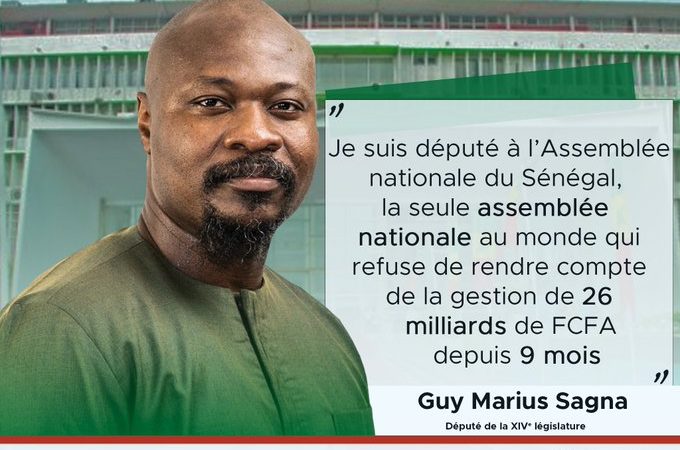 Guy Marius Sagna Député: « Je suis à la seule Assemblée nationale qui refuse de rendre compte de la gestion de 26 milliards… »