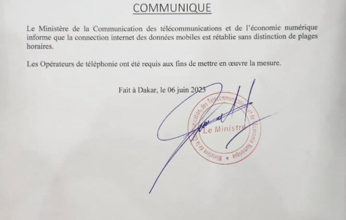 Sénégal: la connexion internet des données mobiles rétablie…