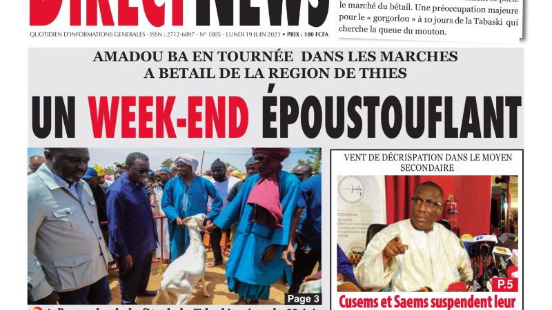 Revue de Directnews de ce lundi 19 juin 2023 avec Junior…