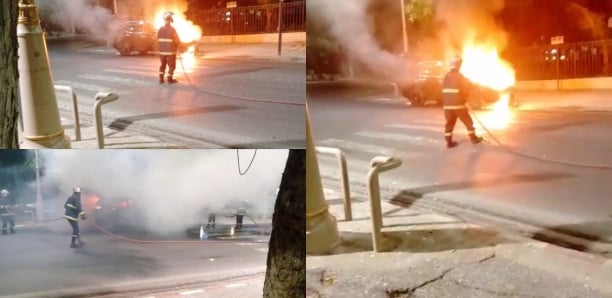 Une voiture prend feu près du Palais présidentiel après un court-circuit…