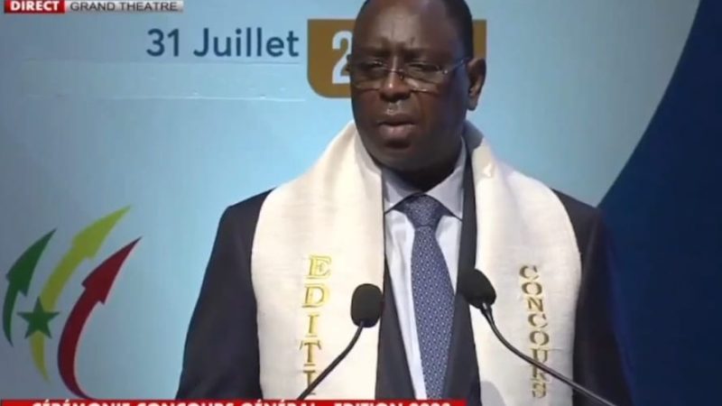 Macky Sall à la cérémonie du concours général: « Je ne présiderais pas cette cérémonie l’année prochaine, mais… »