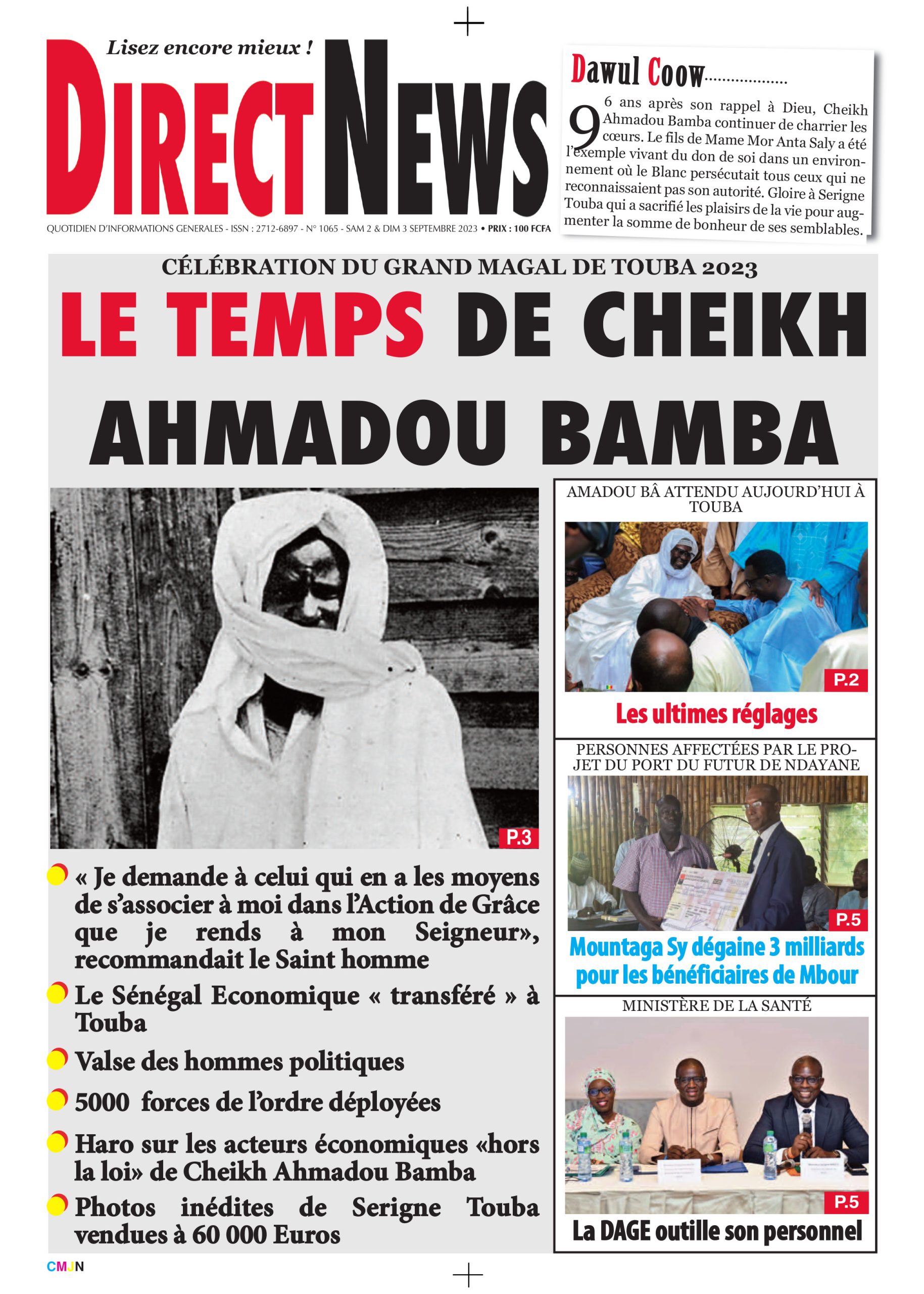 Revue de Directnews  de ce samedi 2 septembre 2023 avec Junior…