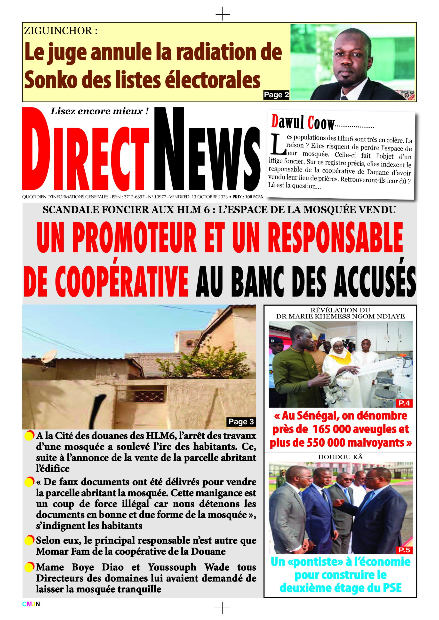 Revue de Directnews  de ce vendredi 13 octobre 2023 avec Junior…