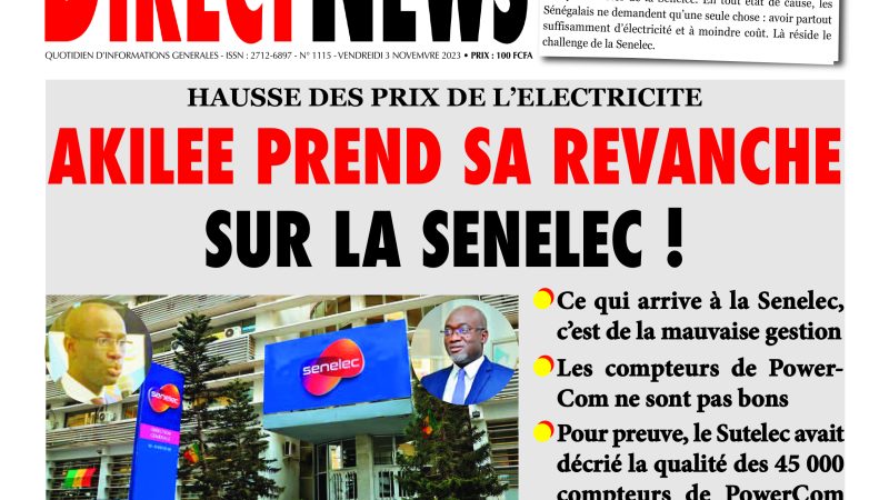 Ecoutez la revue  de Directnews de ce vendredi 3 novembre 2023 avec Junior…