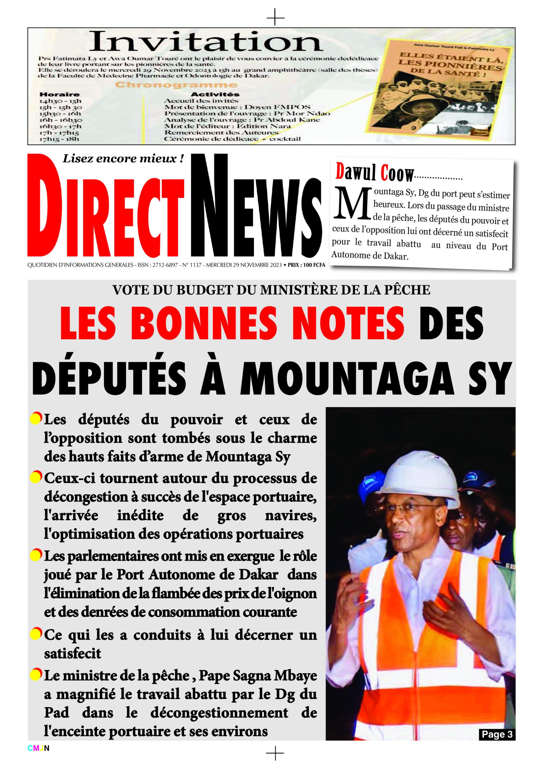 Revue de Directnews de ce mercredi 29 novembre 2023 avec Junior…