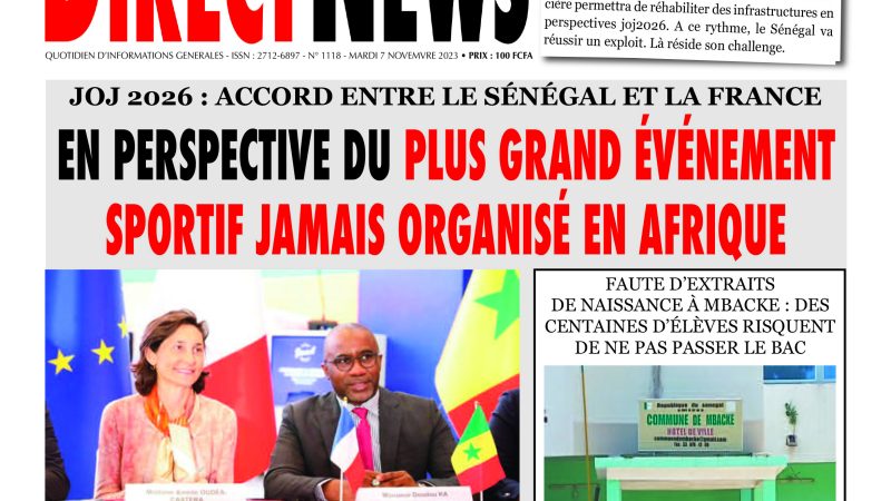 Revue de Directnews de ce mardi 7 novembre 2023 avec Junior…