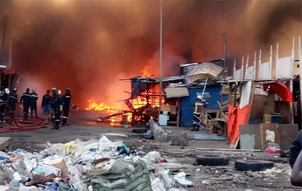 Touba : un incendie au marché Ocass