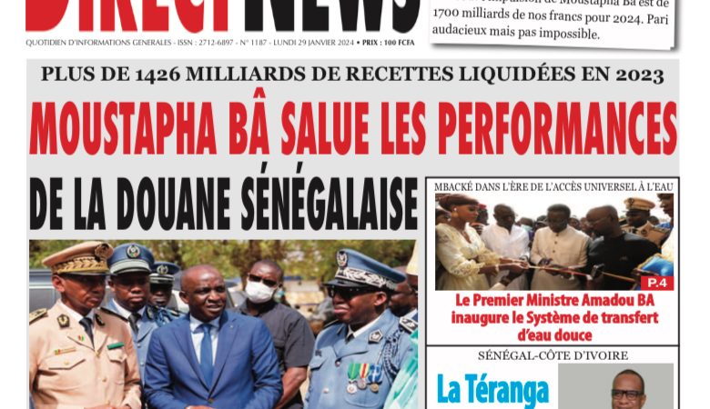 Le journal Directnewsinfo du Lundi 29 Janvier 2024