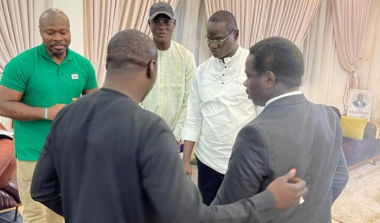 Présidentielle 2024 : Guy Marius Sagna, Abass Fall et Birame Soulèye Diop chez Dr Abdourahmane Diouf