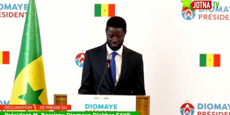 Président Bassirou Diomaye Faye : « Je m’engage à gouverner avec humilité, dans la transparence, à combattre la corruption