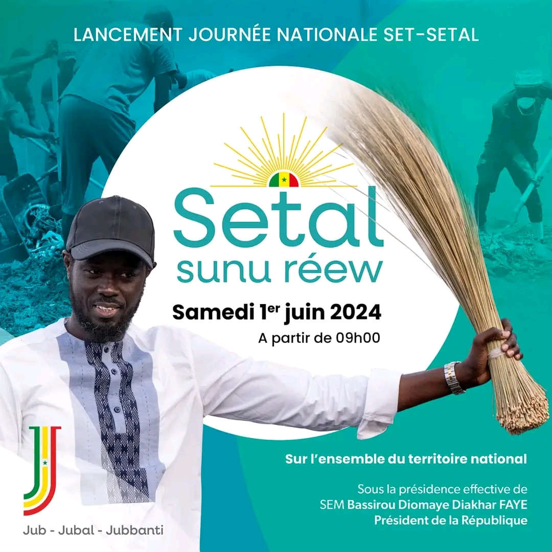 « Setal Sunu Réew » : Le PR Bassirou Diomaye Faye donne rendez-vous aux Sénégalais ce 1er juin