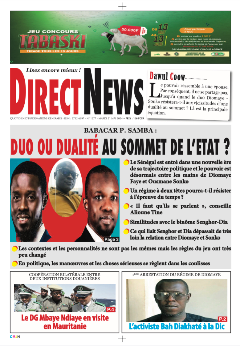 DirectNews de ce 21 mai 2024: La revue de Junier Sene