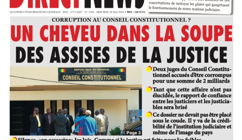 Une du journal Directnewsinfo du Mercredi 29 Mai 2024