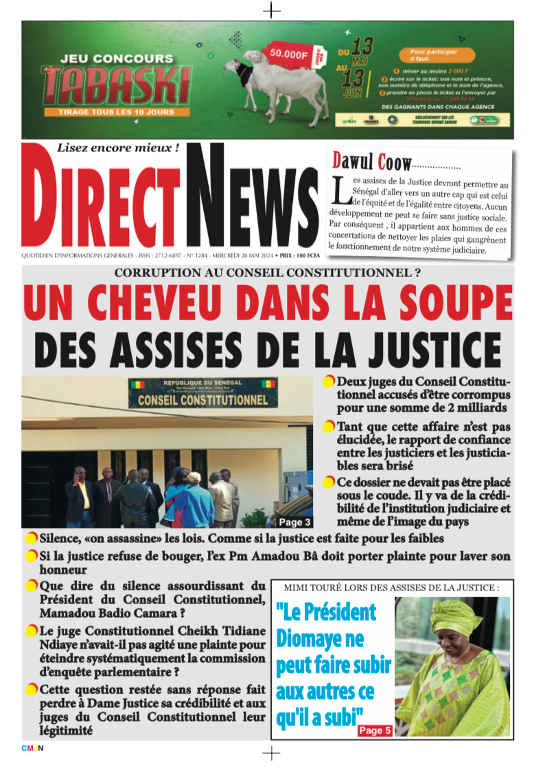 Directnews: La revue  de ce mercredi 29 mai 2024 avec Junior…