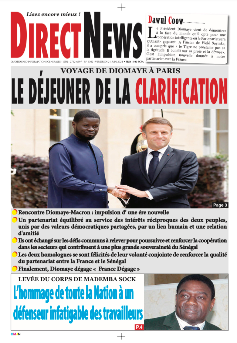 Direcctnews: La revue  de ce vendredi 21 juin 2024 avec Junior….