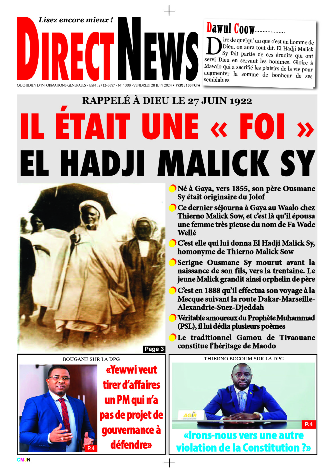 La revue  de Directnews de ce vendredi 28 juin 2024 avec Junior Sene…