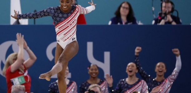 Gymnastique par équipes: premier or à Paris pour Biles, avec les Américaines