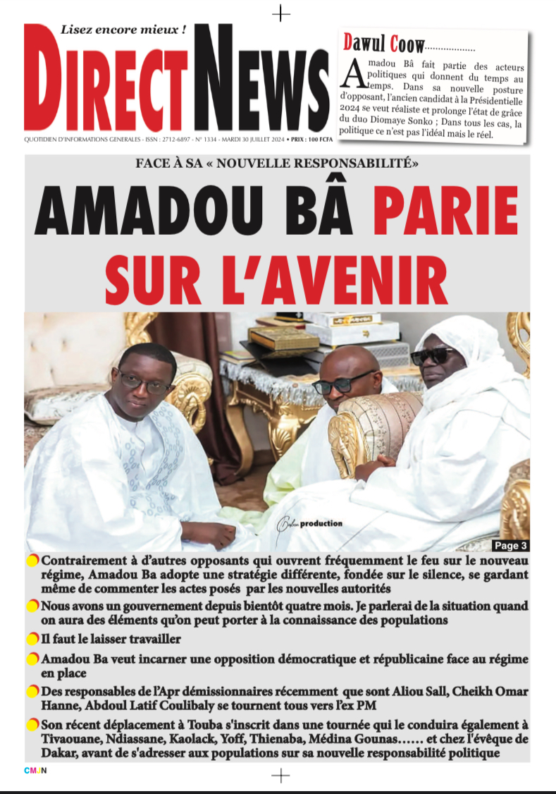 la revue de Directnews de ce mardi 30 juillet 2024 avec Junior…