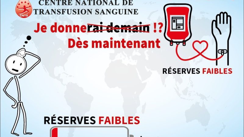 le Centre national de transfusion sanguine alerte sur un risque de pénurie de sang