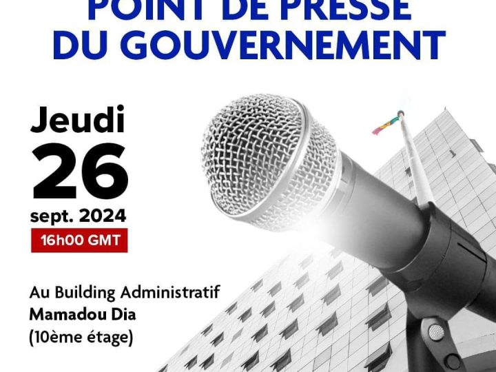 Sénégal 2050 : Le point de presse du gouvernement décalé à 16 h