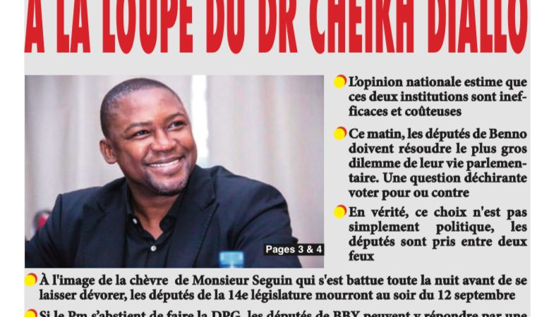 Une du journal Directnewsinfo du Lundi 02 Septembre 2024