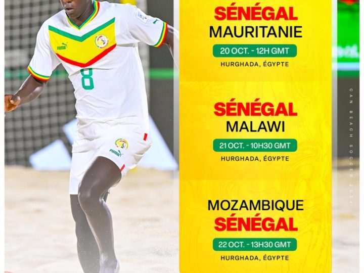 CAN Beach Soccer 2024 : le calendrier de l’équipe du Sénégal dévoilé