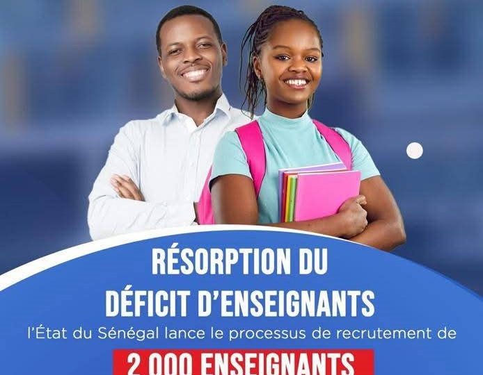 ​Résorption du déficit d’enseignants : recrutement spécial de 2000 enseignants